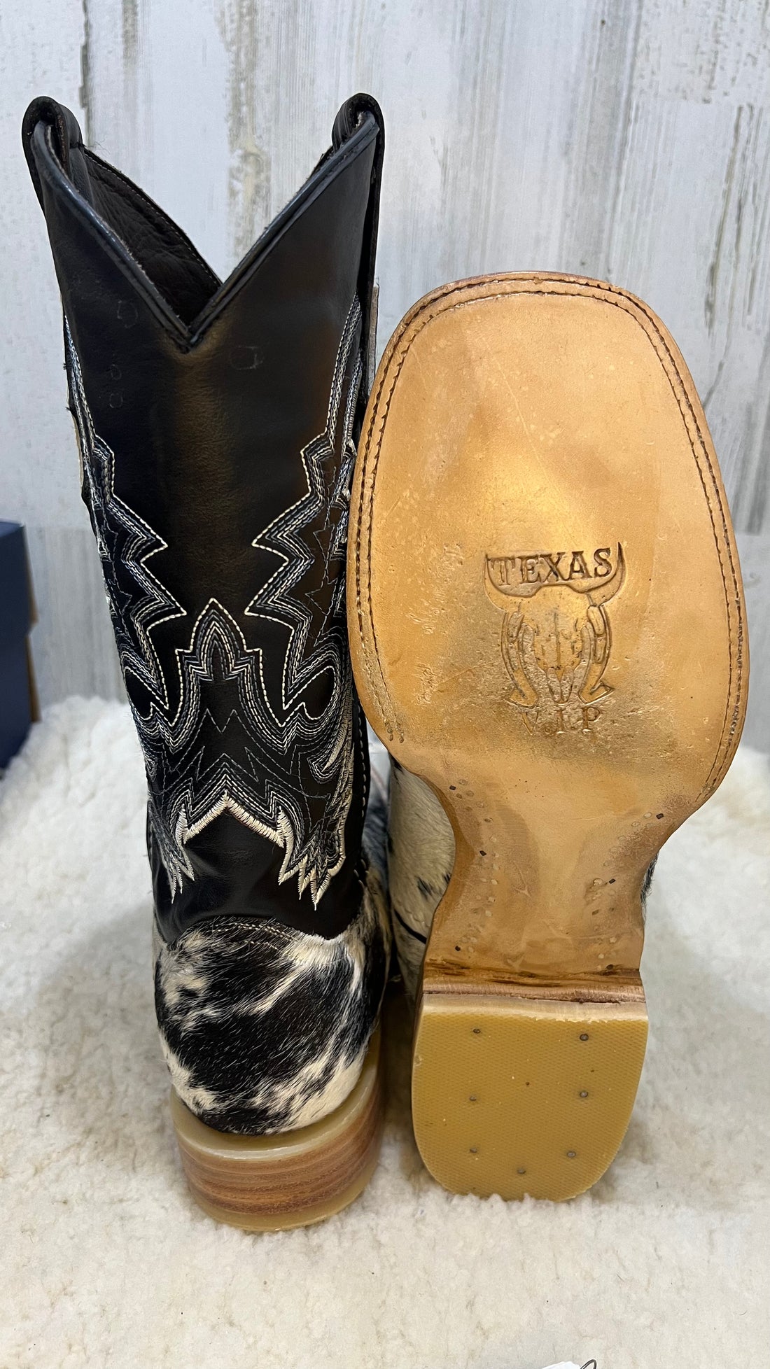 Texas VIP Cowhide X Square Toe Exotic Cowboy Boots