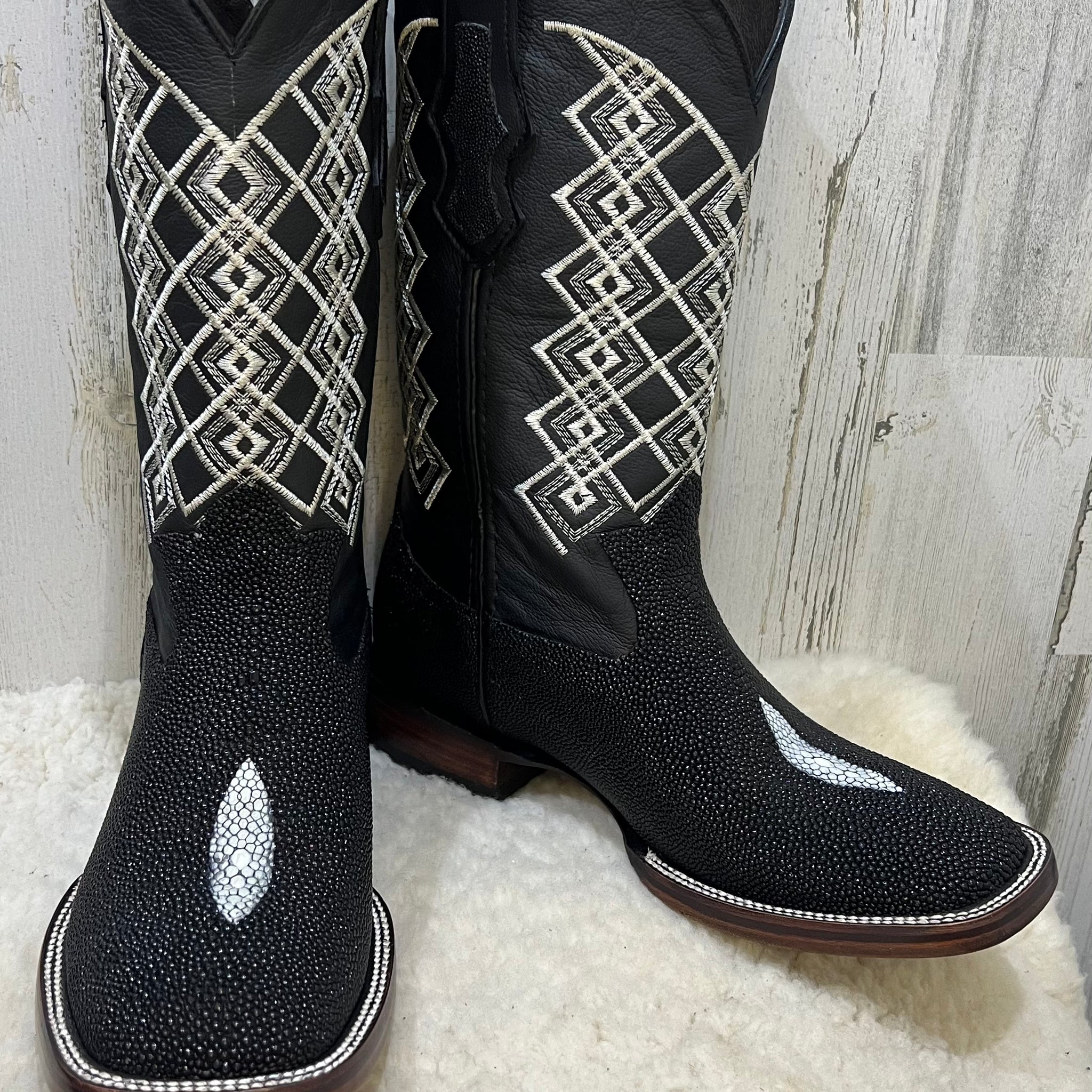 Texas VIP Stingray Square Toe Exotic Cowboy Boots