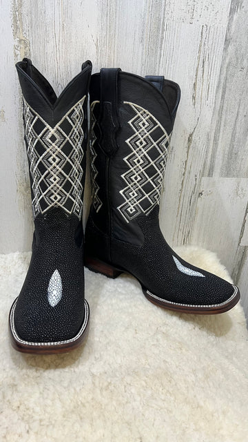 Texas VIP Stingray Square Toe Exotic Cowboy Boots